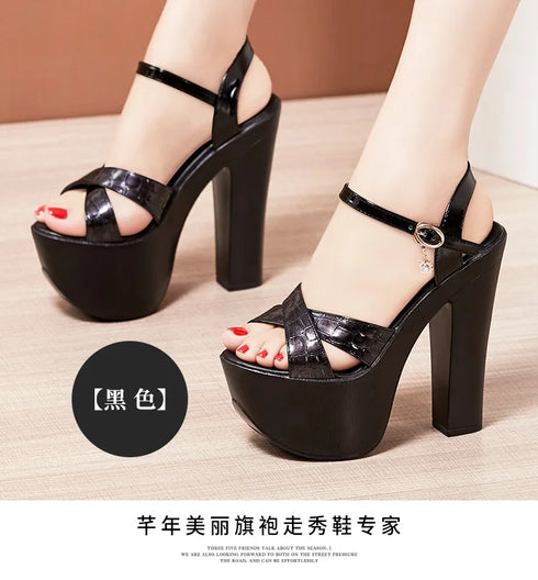 Elegant Platform Sandals for Women - Sexy High Heel Luxury Footwear
